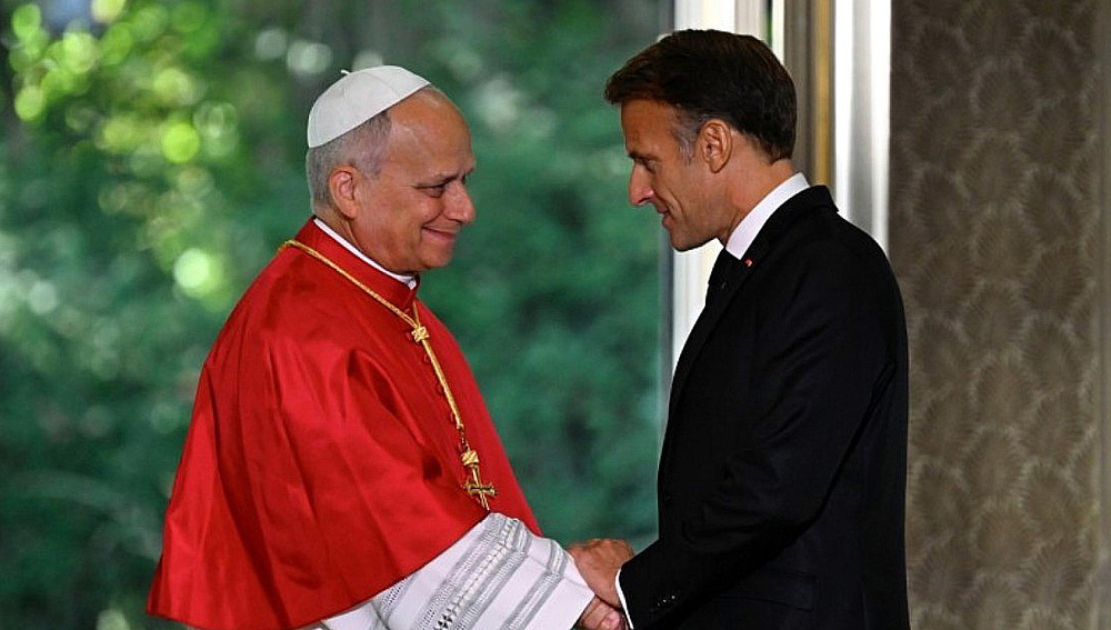 Papst Leo XIV. und Präsident Emmanuel Macron