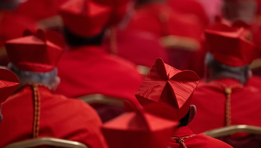 Kardinäle mit Birett