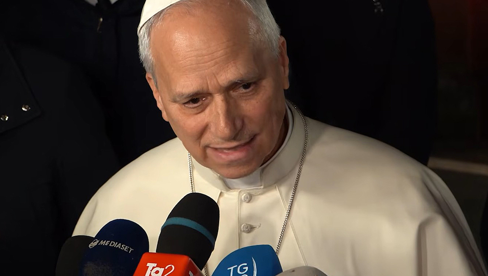 Papst Leo XIV. spricht mit Medienvertretern in Castel Gandolfo