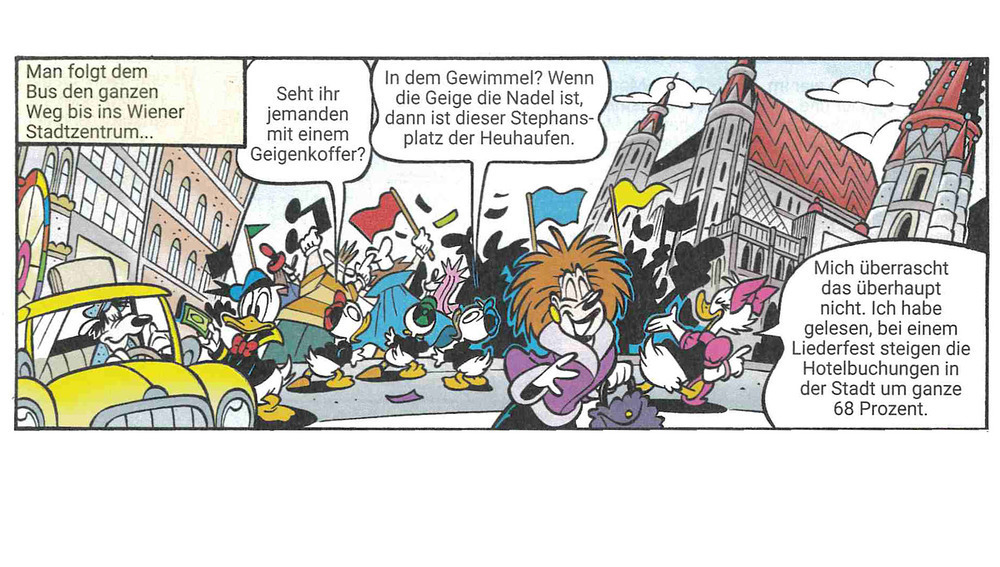 Donald Duck vor Wiener Stephansdom